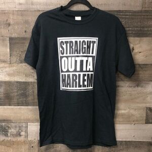 Straight outta Harlem mens t shirt black size M by Gildan
